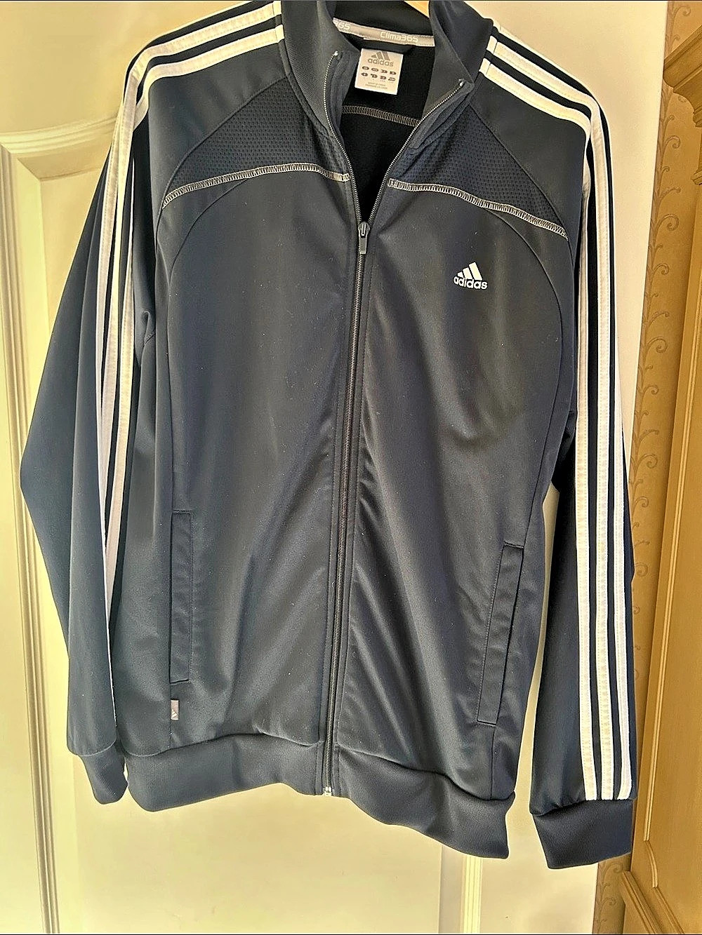 adidas Clima365 3-Stripes Full-Zip Track Jacket Men's navy & White